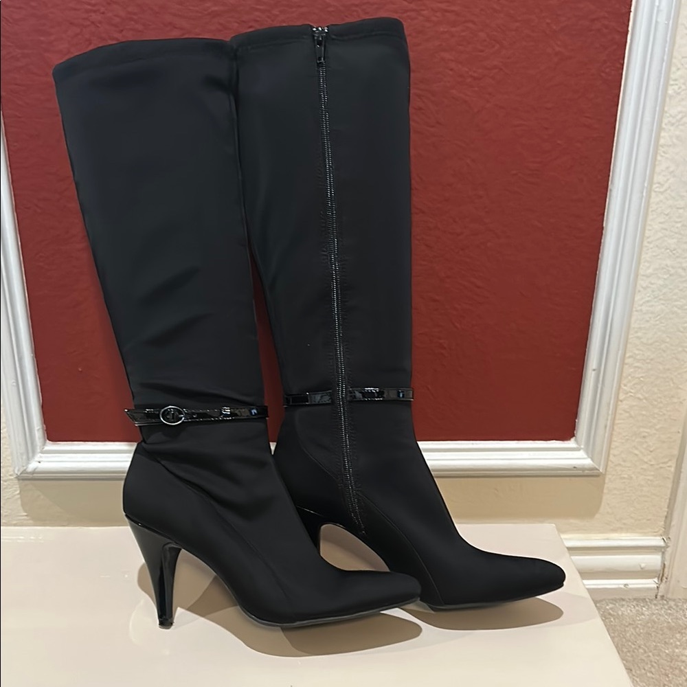 Nine West Elegant fabric Black Knee-High Women's Boots